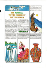 1962 Print Ad Panagra Pan American Grace Airways Charms of South America Illus