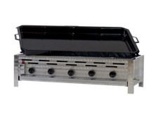 Gastrobräter für Propangas mit Rost und Emailpfanne LFGB § 31 geprüft