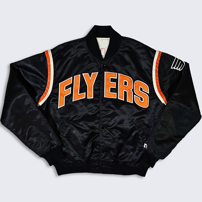 Philadelphia Flyers Vintage 80s Starter Satin Bomber Jacket - NHL