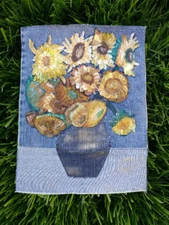 Handmade denim wall décor - Sunflowers