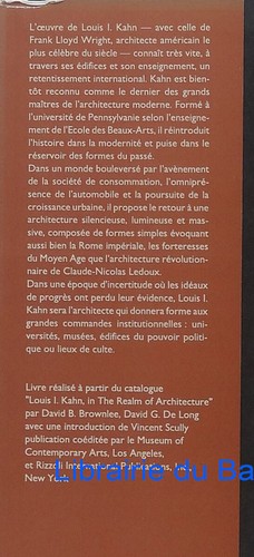 Louis I. Kahn le monde de l'architecte Collectif 1992 - Picture 2 of 5