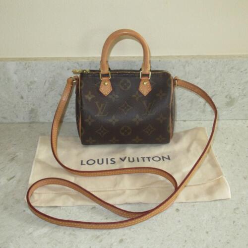 2020 Louis Vuitton FRANCE Monogram Nano Speedy Tasche Crossbody Pochette
