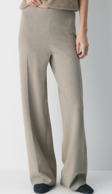 #ad Aritzia Babaton Souvenir Pants Small Wonder Yarn Heather Nomad Taupe NWT $89.99
