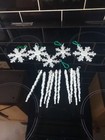 Vintage Christmas tree hanging  Glow In The Dark Skowflakes & Icicles 