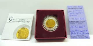 RARA MONETA IN ARGENTO E NIOBIO 2 DOLLARS PALAU 2017 "SOLAR SYSTEM SATURNO" PP