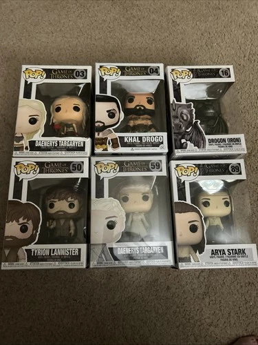 funko pop lot Game Of Thrones Lot Of 6 -3,4,16,50,59,89 Slight Damage To Box #3