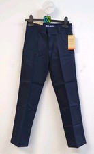 French Toast Relaxed Fit Twill Boys Wrinkle Free Adjustable Slim Pants US 8 Navy