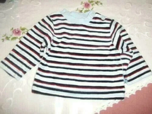 Jungen sweatshirt gestreift Nicki 62 blau/ rot - Bild 1 von 1