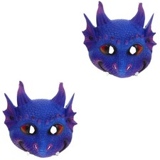 Purple Cosplay Dragon Mask Reusable for Halloween Party Decoration