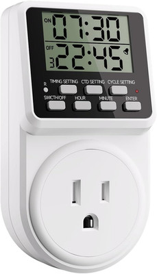 Digital Infinite Repeat Cycle Intermittent Timer Plug for Electrical Outlet, 24