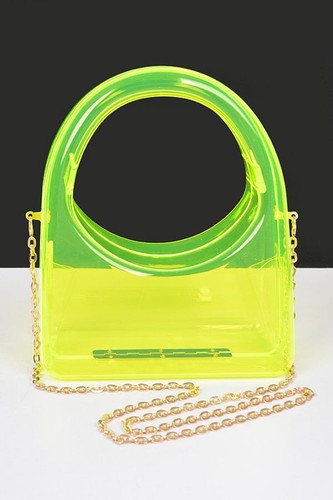 Top Handle Molded Acrylic Box Clutch
