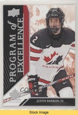 2019 Upper Deck Team Canada Juniors Program of Excellence Justin Barron READ 2zq