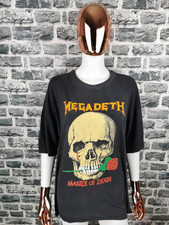 megadeth 80s vintage t shirt master of death Black Short Sleeve Unisex All Size