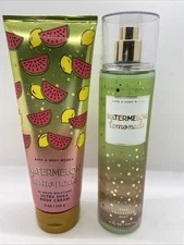 Bath & Body Works Watermelon Lemonade Set of Body Cream and Fine Fragrance Mist