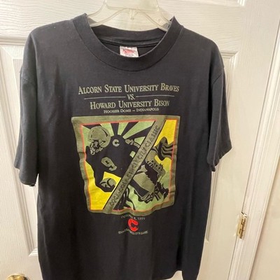 Howard University Football - Alcorn State Black Short Sleeve T-shirt - Cotton XL
