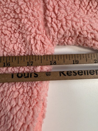 Nike Girls Full Zip Sherpa Fleece Cropped Sweatshirt Hoodie Pink Sz Large 18x22 - Picture 6 of 10