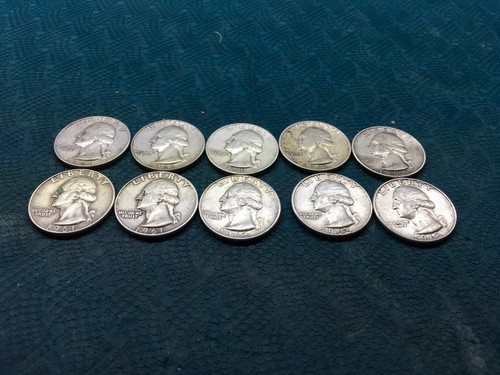 1963 P D 25C Washington Quarter 90% Silver 2 coins 24act1020-1