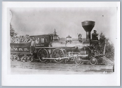 #ad Railroad Photo Central Vermont #36 North Star Steam 4 4 0 Locomotive $10.00