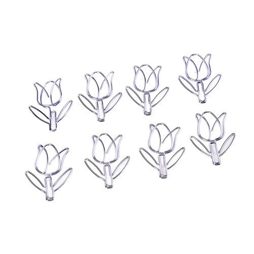 Lot De 50 Trombones En Métal Violet Avec Motif De Fleur. - Afbeelding 8 van 12