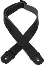 D'Addario Planet Lock Leather Guitar Strap - Black