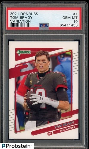 2021 Donruss Variation #1 Tom Brady Tampa Bay Buccaneers PSA 10 GEM MINT