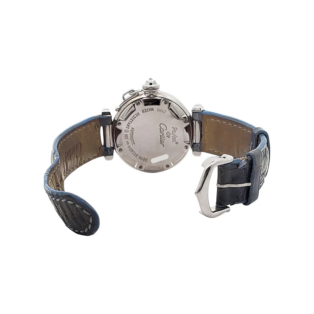 Cartier Pasha White Gold Factory Arabic Diamond Dial 32mm Watch