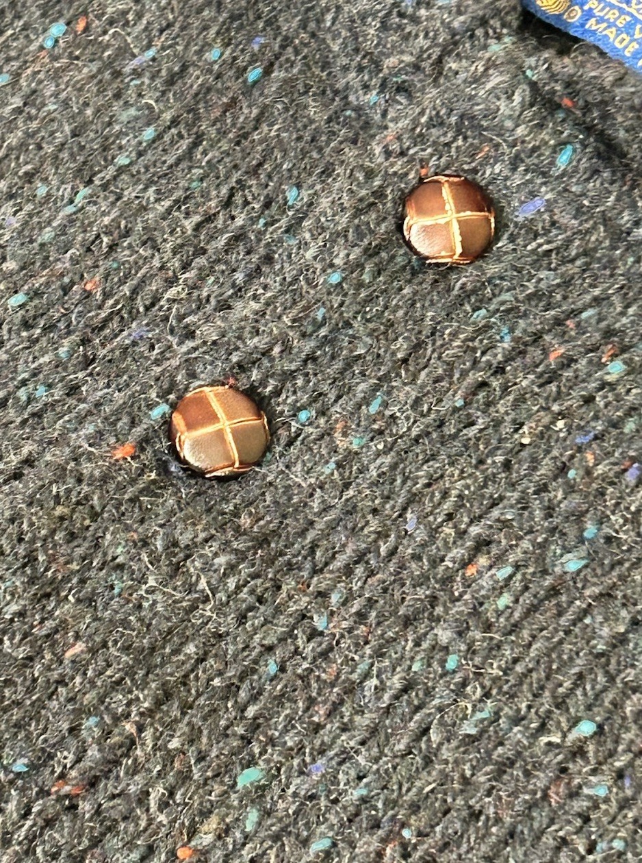 Pendleton Elbow Patch 100% Virgin Wool Grey Sweat… - image 8