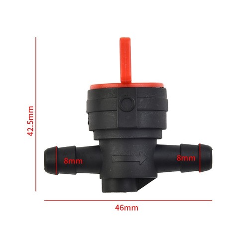 High Quality Fuel Switch Fuel Tap Motorcycle ATV Accessory Black & Red Lawnmower - Picture 10 of 12
