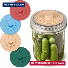 Airlock Fermentation Lids for Wide Mouth Mason Jars, Fermenter Caps, Fermentatio