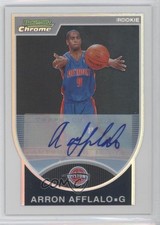 2007 Bowman Draft Picks & Stars Chrome Rookie Refractor Arron Afflalo Auto b9u