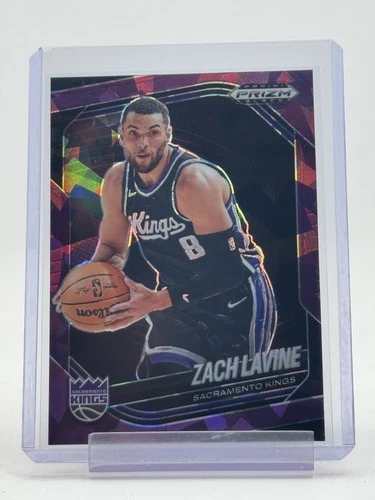 ZACH LAVINE 2024-25 PANINI PRIZM BLACK PURPLE CRACKED ICE /149 #53 KINGS Q5997