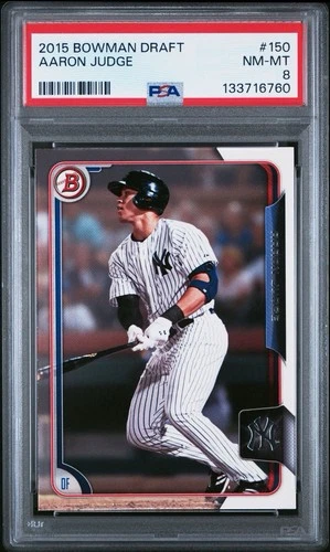 AARON JUDGE 2015 BOWMAN DRAFT 150 📈 PSA 8 NM-MT 🔥 MVP 💣 ROOKIE CARD RC