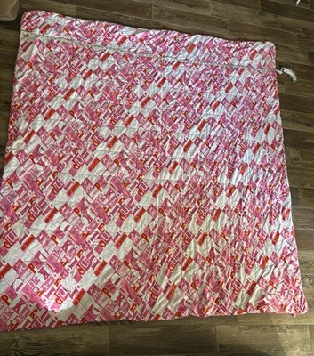 PINK Victoria's Secret Vintage 2004 Reversible Logo & Polka Dot FULL Comforter