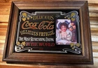 Vintage Coca-Cola Framed Mirror “Delicious” “Relieves Fatigue” Hilda Clark