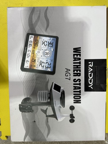 Raddy AG7 Weather Station Wireless Indoor Outdoor w/ 7.4'' Digital Color Display