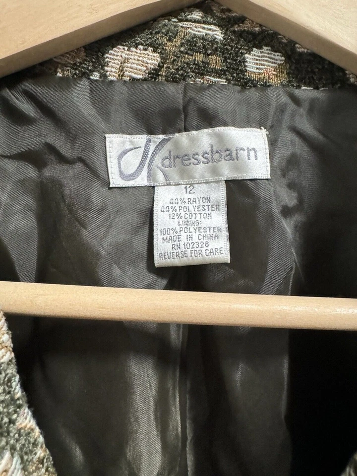 De Colección Vestido Granero Blazer Tapiz Verde Floral Chaqueta Para Mujer 12 Cottage Foto 2 de 4