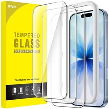 JETech Screen Protector for iPhone 17 6.3Inch, Tempered Glass Film with Easy ...
