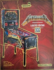 METALLICA REMASTERED LE Stern Pinball flyer