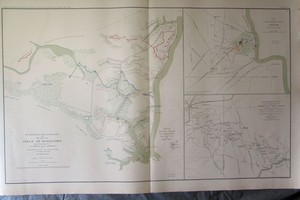 Original Shiloh, Corinth, and Yorktown Siege Peninsula Civil War Antique Map