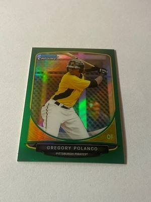2013 Bowman Chrome Mini Green Refractors #10 Gregory Polanco RC SP*49/75*