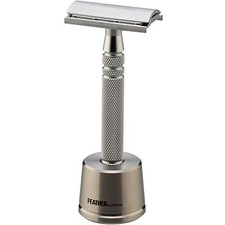 Feather TAS-D1 AS-D2S Stainless Double Edge Safety Razor Stand Japan New Shaving