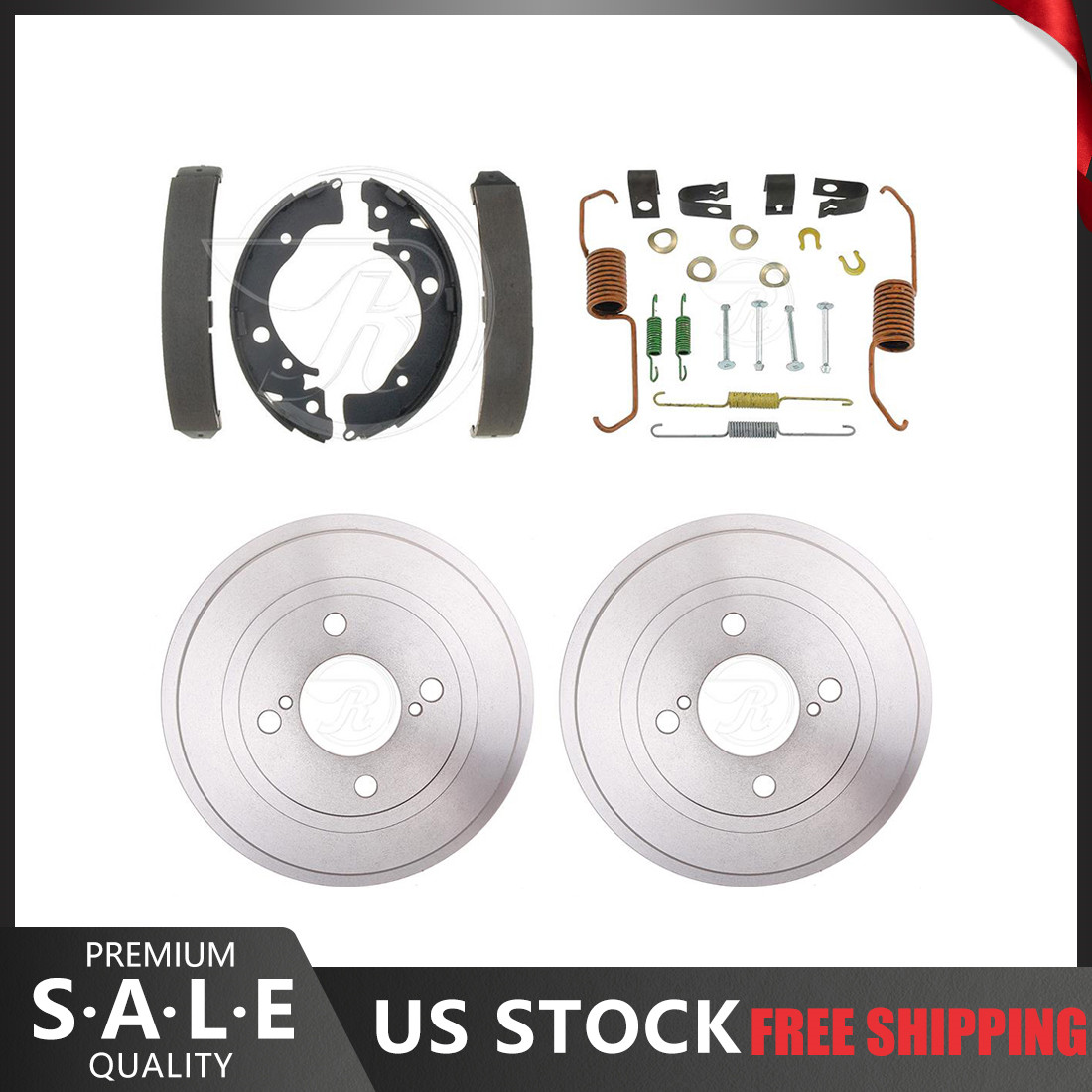Rear Kit Brake Drums & Brake Shoes Hardware Kit For 2013 Honda Fit NEW
