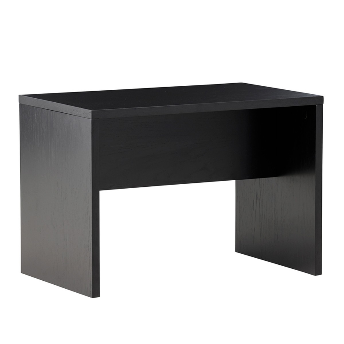 Table d'Appoint Juni de 58cm en Métal Noir au Design Minimaliste