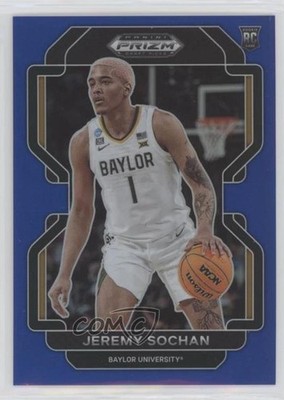2022-23 Panini Prizm Draft Picks Blue 7/199 Jeremy Sochan #61 Rookie RC 0xe0