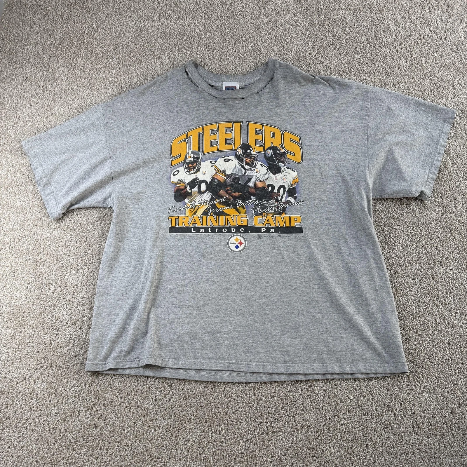 Vintage 90s Pittsburgh Steelers Shirt Mens 3XL Gray Sport Attack Training Camp
