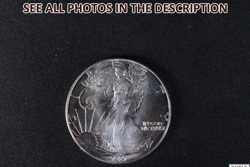 NobleSpirit Beautiful 1987 American SILVER Eagle GEM BU .999 1oz