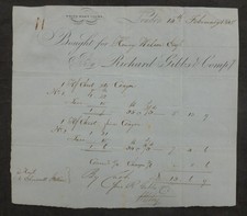 1848, Billhead, London ( Richard Gibbs & Company, Broker? )