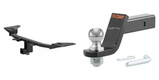 CURT Trailer Hitch Tow Kit 2in Receiver Class 3, Ball Mount, Pin & Clip - 13379