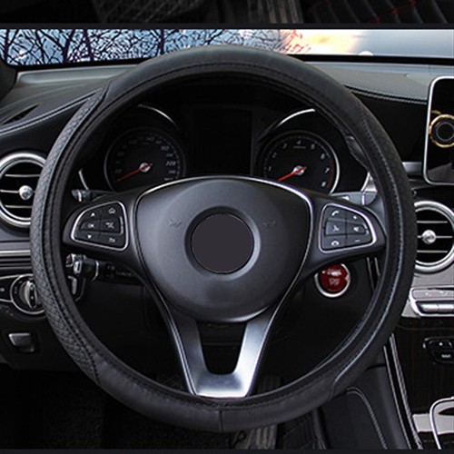 15inch/37-38CM Car Steering Wheel Cover PU Leather Good Grip Auto Accessories - Foto 5 di 18
