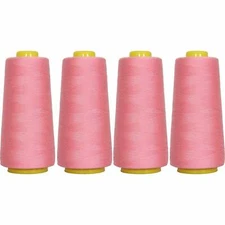 4 BIG CONES DUSTY PINK SERGER SEWING THREAD 2750 YD TEX 27 40S/2-THREADART